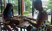 lost a bet and walked outside with cum on my face