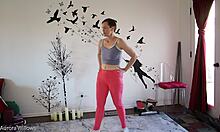 Yoga lesson turns into steamy small tits fetish play