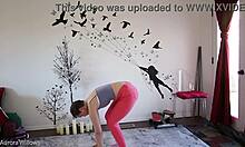 Yoga lesson turns into steamy small tits fetish play