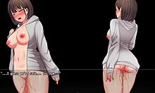 girl caught masturbating in men's bathroom during night stroll - part 2 of 3