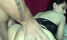 Man, pounding hard into santinha safadinha’s tight anal till full!