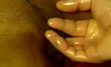 Experienced European blonde milf receives deep anal massage and handjob from amateurs