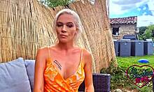 i spotted oletsha, that blonde milf with huge tits outdoors