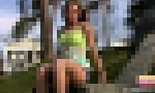 Trying to peek under my cheerleader skirt for a flash?