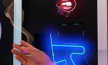 So, wanna join movie night with this cute busty blonde in 3D? Tell me, how can you resist her huge curves?