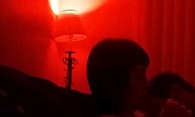 BBW Wife Riding and Blowing Husband on Sofa