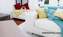 I bang big cock as petite brunette