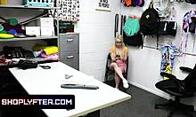 shoplyfter blonde teen 18+ questioned and searched by lp officer