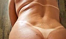 Milf plays with vibrating dildo toys in naked fetish session