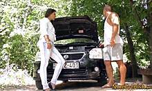 Gorgeous Teenager Explores Nature Outdoors With Friends