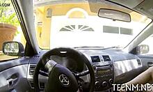 Sexy Teen Halle Von Sucks Cock Hard