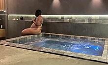 grabbed that brunette from behind and pounded her big pussy hard till she screamed