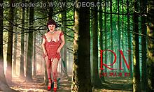 giant secretary towers over surprised manager in office