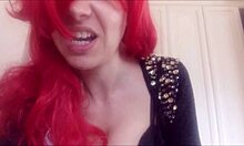 italian milf dominates jerk off instructions with ass and anal.