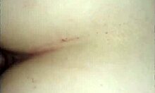 Taking backshots from a big black cock until creampie