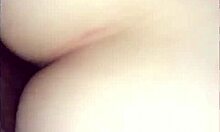 Taking backshots from a big black cock until creampie