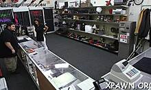 daring amateur dares to fuck in the shop