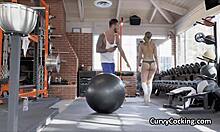 Perky Teen Works Out At Gym