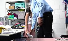 hey, why’s this petite asian stealing lingerie and getting busted?