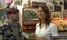 hana's first blowjob ends with facial cum