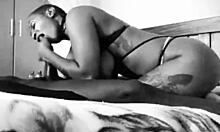 sexy ebony milf sucks huge bbc in retro style