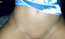 Pov close-up of a tight pussy getting creampied in homemade video