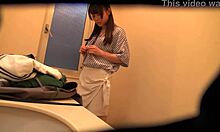 Japanese teen 18+ idol caught in hidden photo while changing clothes in private