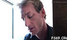 Sweet babe feels pleasure sucking and riding big cock