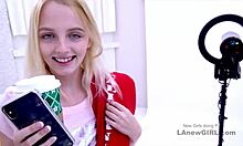 Blonde Teen Swallows Cum After Fucking at Japanese Photoshoot