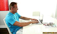 Britanny Shae Bent Over, Getting Fucked Hard In Doggystyle By Her Step Dad. Intense Cock Action With Brunette Teen.