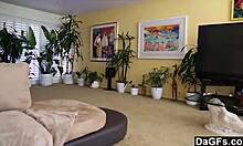 Dagfs - Latina Babe Sucks Cock with Skill After Yoga Session