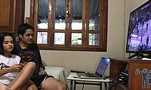 She begged for it during the game, so I thrust hard.