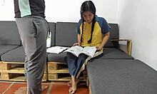 Studying Turns into Fucking with Cumshot on Face