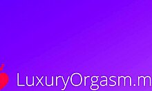 Hot hottie with big breasts cums intensely to romantic music in luxuryorgasm session