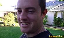 tiny trisha blowbang with 5 big dicks