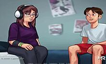 Summertimesaga - Chubby Girl in Headphones Gets Creampied in Hot Scene