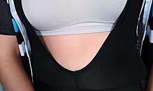Hot homemade video with a brunette girlfriend after class.