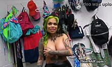 Hey, curvy leather milf, why’d you steal at the mall?