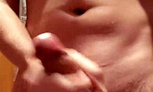 Young gay teen jerks huge cock to massive cumshot