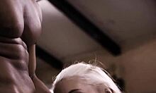 Watch this teenage skank blow big black cock?