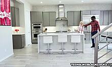 naughty maid chloe temple deepthroating bbc for cum in mouth?