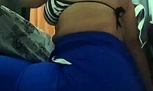 alone at home with my latina stepaunt licking ass