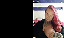 sensual girl smoking and teasing on webcam