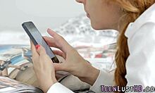 petite teen fulfills her lust with fingering and blowjob