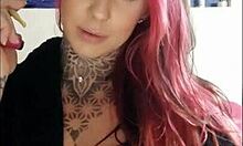 sensual girl smoking and teasing on webcam