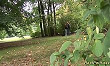 Busty Milf Picked Up for Raw Outdoor Sex with a Horny European Stud.