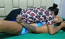 After partying, watch lesbians give oral while grabbing tits!