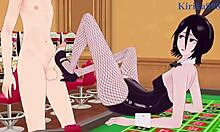 rukia and yoruichi in bunny outfits intense sex 😍 creampie