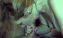 watch this busty wife suck her lover's big cock?