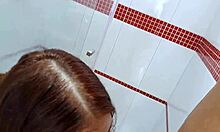 BBW Girlfriend Deepthroats Friend's Cock Until He Cums In Her Mouth